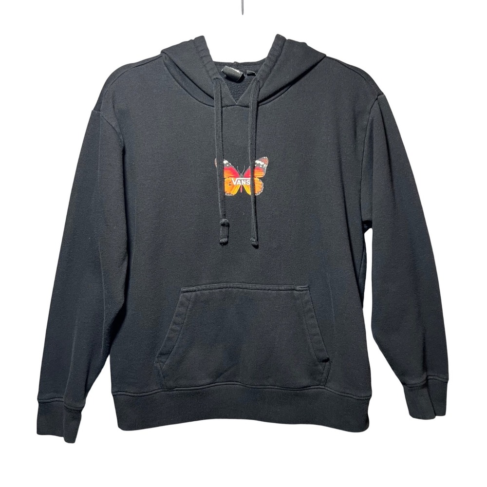 Vans Off The Wall Butterfly Graphic Hoodie Black XS Skater Sweatshirt